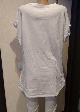 Свободная белая футболка блузка рубашка кофточка4 фото