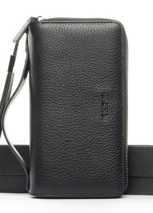 Чоловічий великий шкіряний гаманець-барсетка bretton1 фото