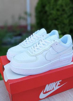 Кросівки nike air force 1 shadow білі