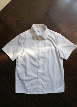Біла шкільна сорочка marks&spencer 8-9 років3 фото