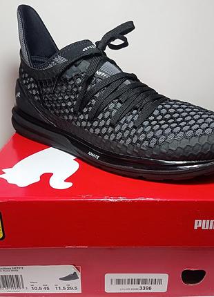 Кросівки puma men's ignite limitless netfit sneaker, black white, 11.5m