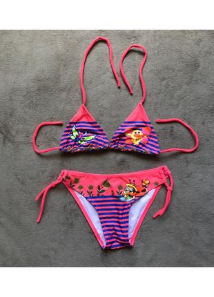 Новый детский полосатый купальник