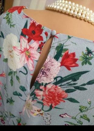 Нежная блуза блузка в цветах большой размер люкс вискоза4 фото