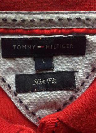 Поло tommy hilfiger polo жеснкое томми хелфигер красное футболка4 фото