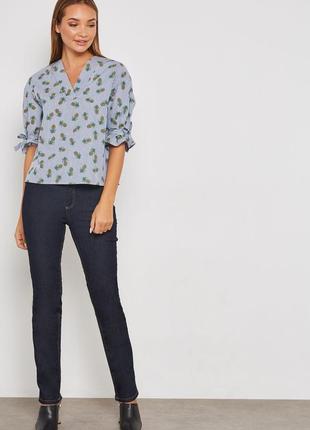 Хлопоковая блуза з принтом mango - xs, s3 фото