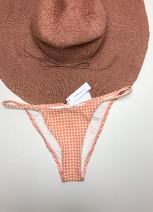 Topshop плавки бикини из персиковой ткани3 фото