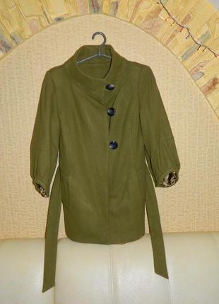 Пальто женское зеленое р. 44-46 topshop2 фото