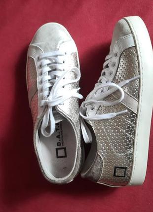 Сникерсы кеды кожаные d.a.t.e. италия 39 размер 25.5 сост новых
