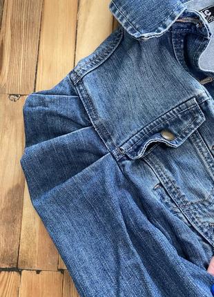 Укороченный пиджак жакет блейзер, джинсовка объемные рукава2 фото