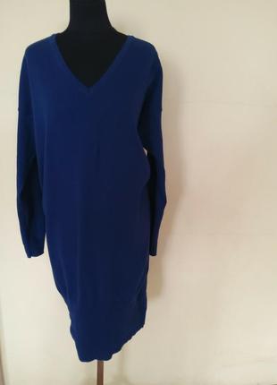 Синее трикотаж платье свитер just women раз.50-52