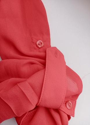 Красная тонкая блуза с длинным задом эсмара5 фото