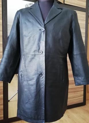 Большая качественная  оригинальная кожаная  куртка so bin ich (3291)1 фото
