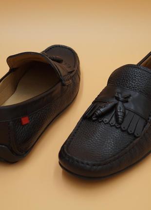 Мужские кожаные лоферы  туфли marc joseph new york made in brazil с килтом / кисточкой1 фото