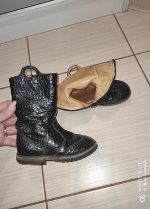 Сапоги ботинки демисезон пооностью кожаные размер 26 (стелька 16 см)