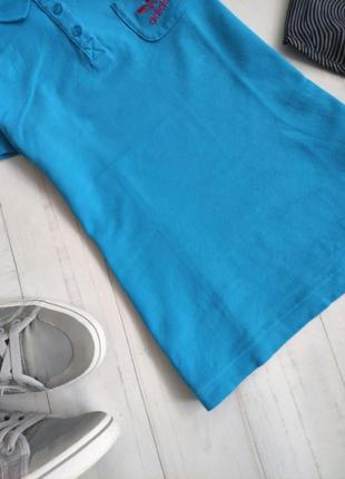 Поло, яскрава футболка, блакитна, adidas оригінал.5 фото