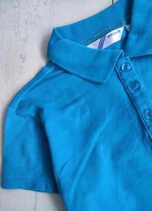 Поло, яскрава футболка, блакитна, adidas оригінал.3 фото