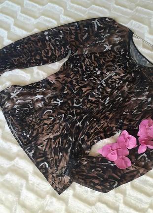 Блуза шовкова з шифоновими рукавчиками.