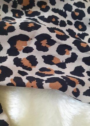 Блузка шифоновая , леопардовый принт.2 фото