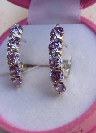 Елегантні сережки срібло 925