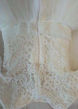 Сукня весильна весільне біле плаття в підлогу пишне мереживо7 фото