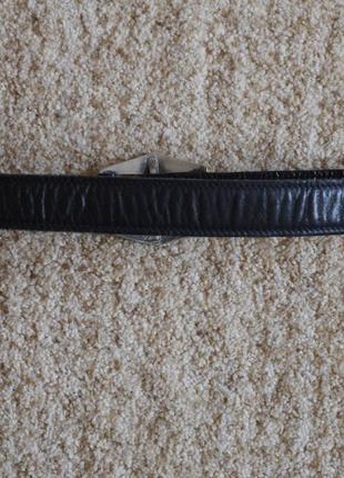 Ремінь чорний на талію 68-78 см шкіряний5 фото