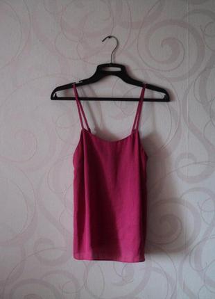 Рожевий топ на тонких бретелях, фуксія