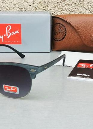 Ray ban очки унисекс солнцезащитные темно серые2 фото