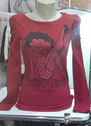 Лонгслив, футболка с длинными рукавами betty boop5 фото