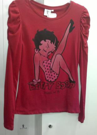 Лонгслив, футболка с длинными рукавами betty boop4 фото