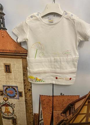 Стильная итальянская футболка blukids, 3-9 мес