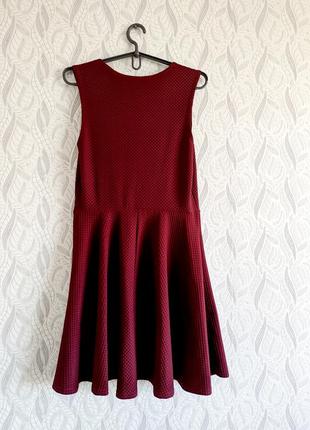 New look фактурна сукня кольору марсала2 фото