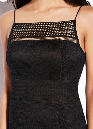 Черное кружевное облегающее платье topshop petite /3 фото
