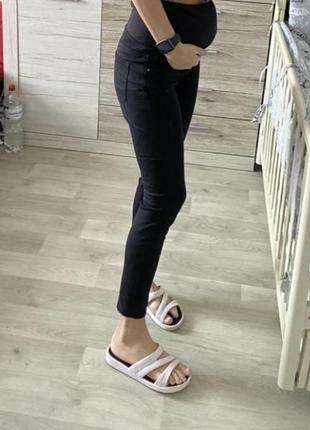 Відмінні чорні штани жіночі брюки скинни джинси для вагітних. h&m1 фото