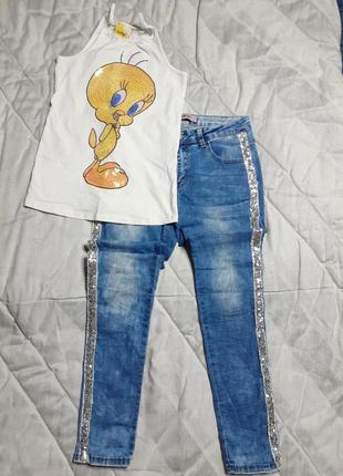 Джинси скіні + майка