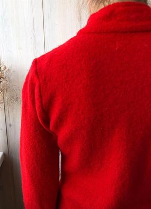 Красный ворсистый кардиган легкое пальто 1+1=39 фото