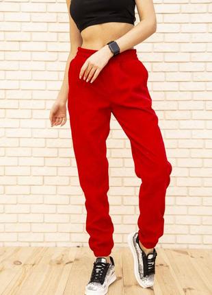 Женские вельветовые штаны красного цвета