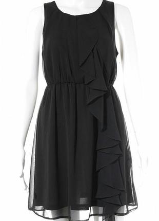 Шифоновое черное платье h&amp;m s 6