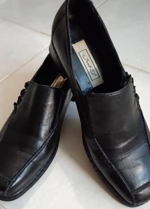 Туфли лоферы кожаные, размер 38 janet d.1 фото