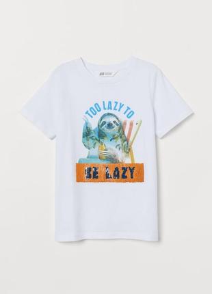 Футболка с рисунком h&m p.10-12лет