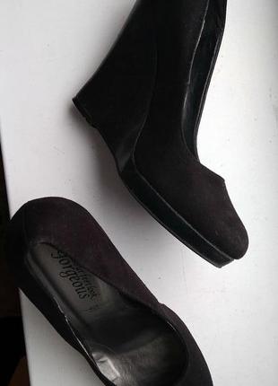 Туфли черные на платформе стелька 25,5 см