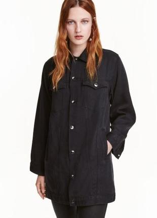 Удлиненная куртка-рубашка overshirt джинс