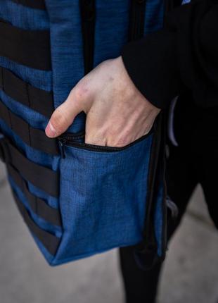 Крутой рюкзак синий женский / мужской6 фото