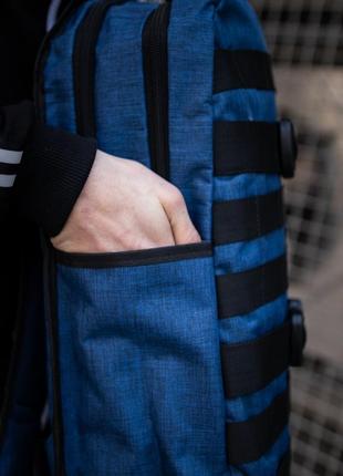 Крутой рюкзак синий женский / мужской4 фото