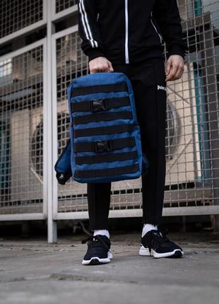 Крутий синій рюкзак жіночий / чоловічий