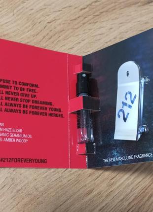Carolina herrera 212 men heroes forever young туалетная вода