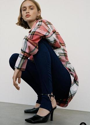 Zara джинсы стрейч с завышенной талией 40 eu