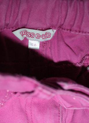 Рожево-малинові фірмові джинси завужені р-116,на 5/6р.3 фото