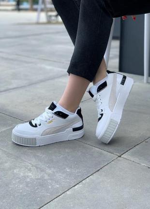 Кроссовки/кеды puma cali sport mix white black2 фото