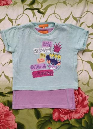 Стильная футболка для девочки 4-5 лет