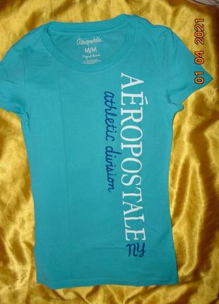 Стильная стоковая катоновая фирменная футболка бренд aerostale.с-м6 фото